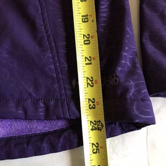 Double Diamond Purple Hooded Soft Shell Jacket Coat Abstract Print Large - Picture 7 of 7